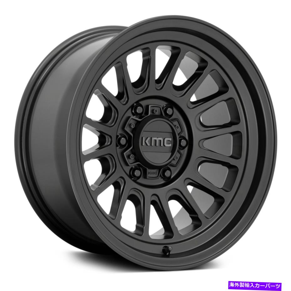 ホイール　４本セット KMC KM724インパクトOLホイール17x8.5（0、6x139.7、106.1）4のブラックリムセット KMC KM724 IMPACT OL Wheels 17x8.5 (0, 6x139.7, 106.1) Black Rims Set of 4【並行輸入品】