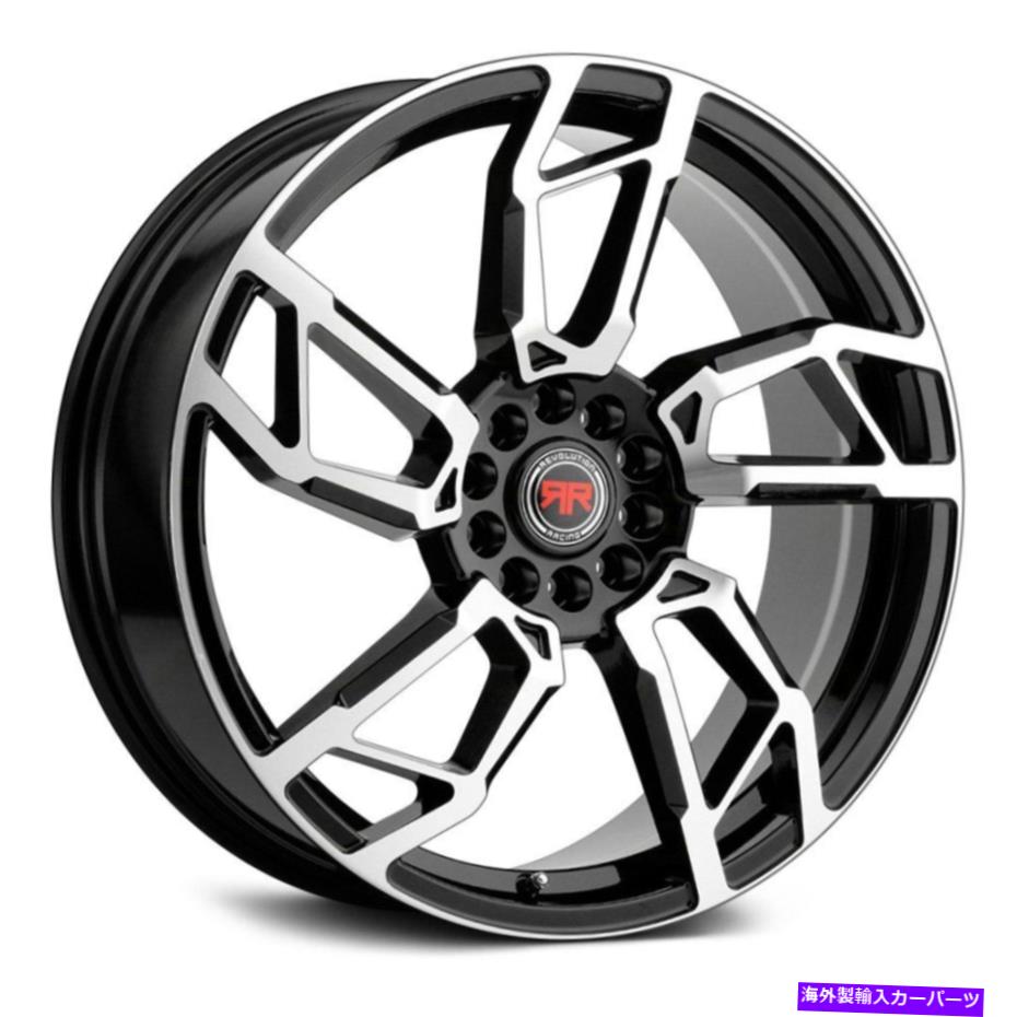 ホイール　４本セット Revolution Racing RR22ホイール20x8（40、5x114.3、73.1）4のブラックリムセット Revolution Racing RR22 Wheels 20x8 (40, 5x114.3, 73.1) Black Rims Set of 4【並行輸入品】