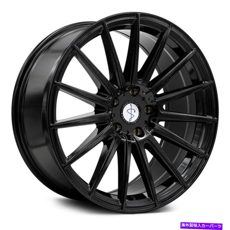 ホイール　４本セット サファイアラグジュアリーアロイSX03ホイール20x9（35、5x114.3、73）4のブラックリムセット Sapphire Luxury Alloys SX03 Wheels 20x9 (35, 5x114.3, 73) Black Rims Set of 4【並行輸入品】 319,275円
