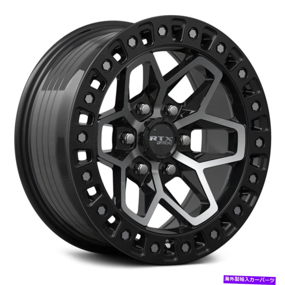 ホイール　４本セット rtx zionホイール17x9（0、6x139.7、106.1）4のブラックリムセット RTX ZION Wheels 17x9 (0, 6x139.7, 106.1) Black Rims Set of 4【並行輸入品】