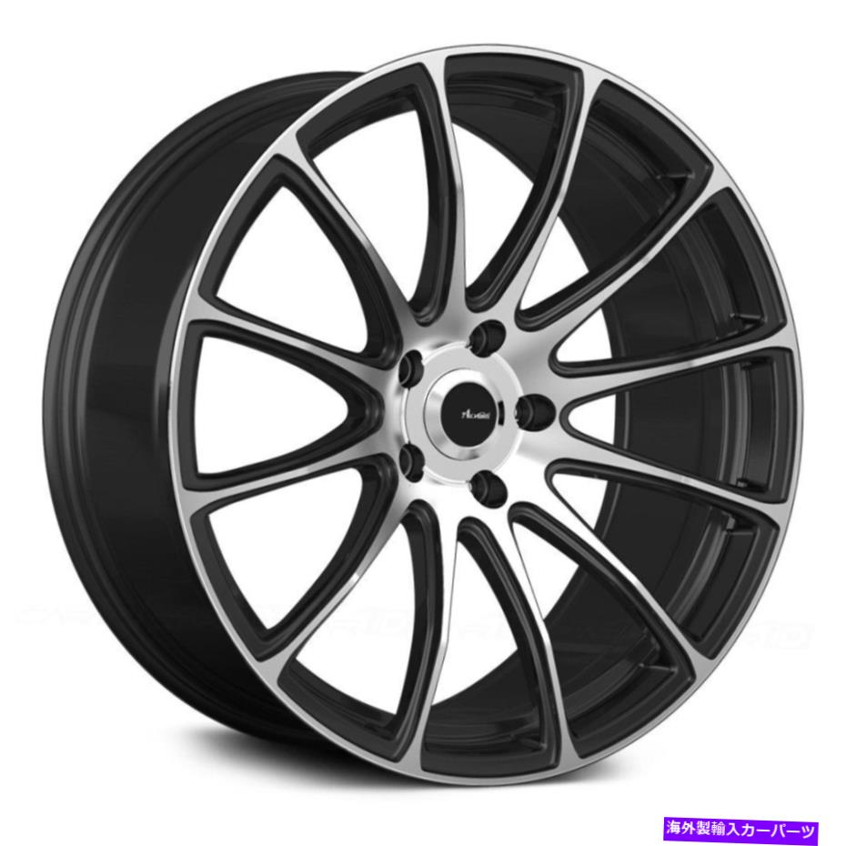 ホイール　４本セット Advanti Racing Svelto Wheels20x10（42、5x120.65、74.1）4のブラックリムセット Advanti Racing SVELTO Wheels 20x10 (42, 5x120.65, 74.1) Black Rims Set of 4【並行輸入品】