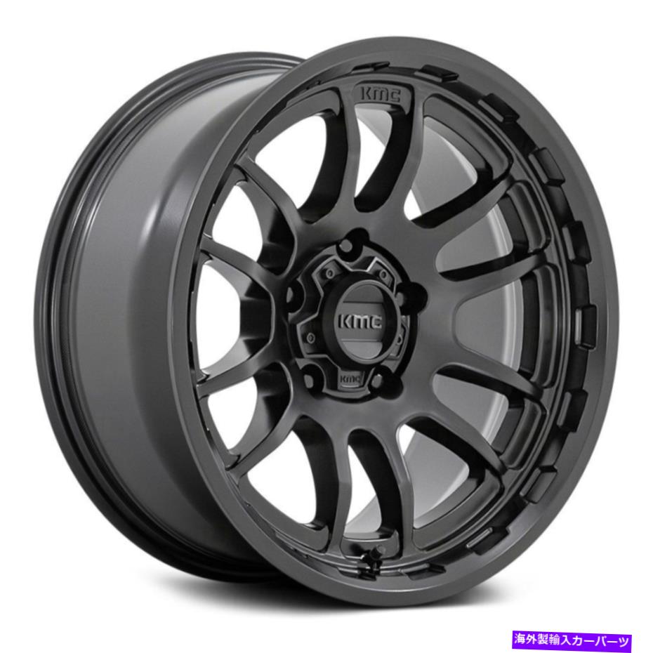 ホイール　４本セット KMC KM727 WRATHホイール17x8.5（-10、6x139.7、106.1）4のブラックリムセット KMC KM727 WRATH Wheels 17x8.5 (-10, 6x139.7, 106.1) Black Rims Set of 4【並行輸入品】