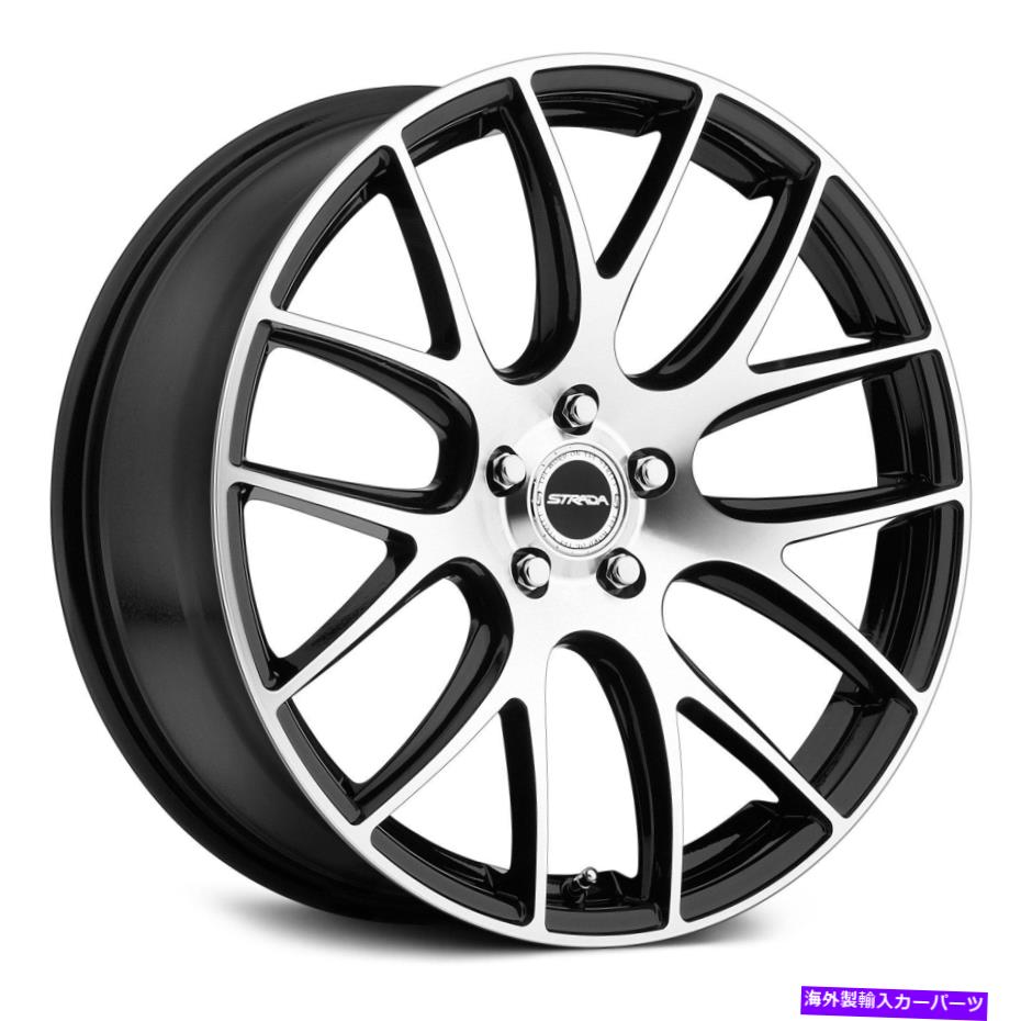 ホイール 4本セット Strada Fusoホイール20x8.5(40、5x114.3、72.6)4のブラックリムセット Strada FUSO Wheels 20x8.5 (40, 5x114.3, 72.6) Black Rims Set of 4【並行輸入品】|Us Custom Parts Shop USDM