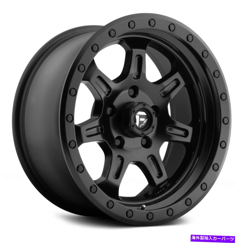 ホイール　４本セット 燃料D572 JM2 1PCホイール17x8.5（-6、5x127、78.1）4のブラックリムセット Fuel D572 JM2 1PC Wheels 17x8.5 (-6, 5x127, 78.1) Black Rims Set of 4【並行輸入品】