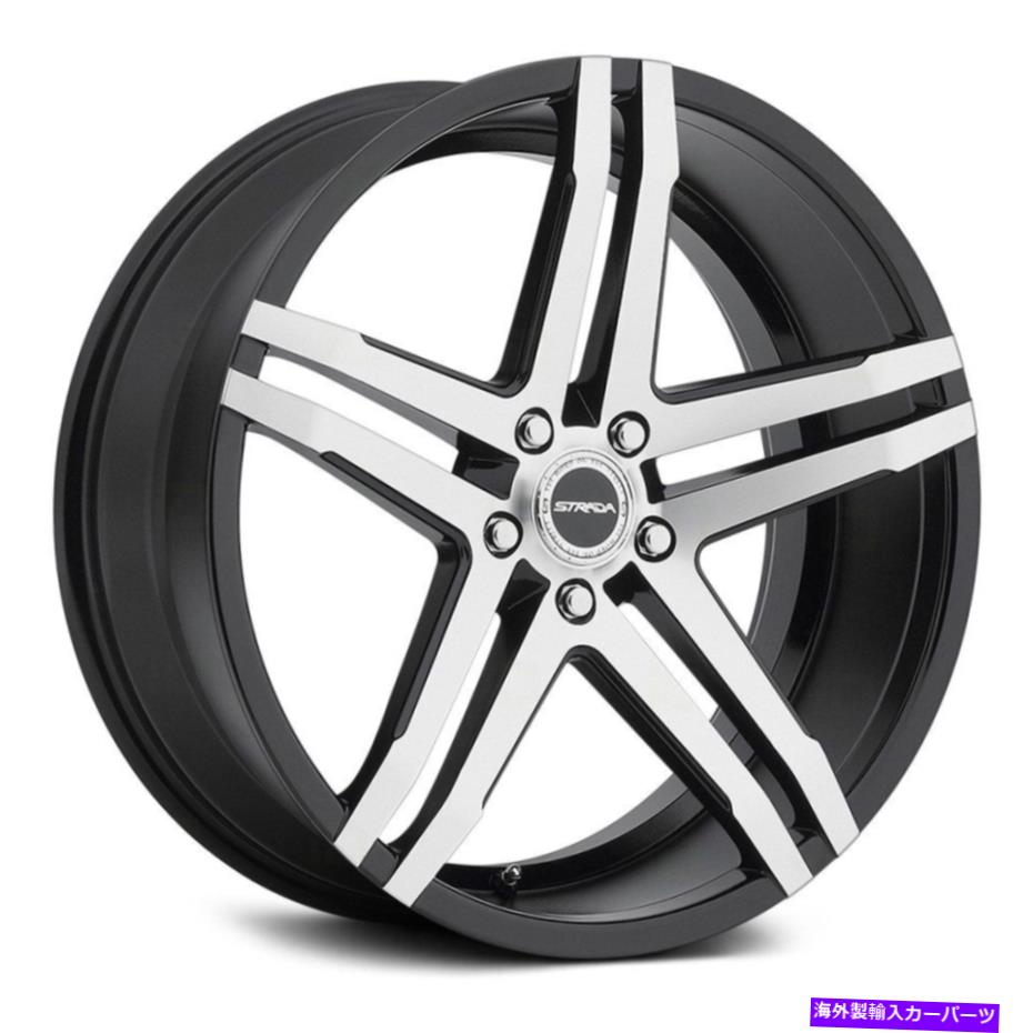 ホイール　４本セット Strada Domaniホイール20x8.5（40、5x108、72.6）4のブラックリムセット Strada DOMANI Wheels 20x8.5 (40, 5x108, 72.6) Black Rims Set of 4【並行輸入品】