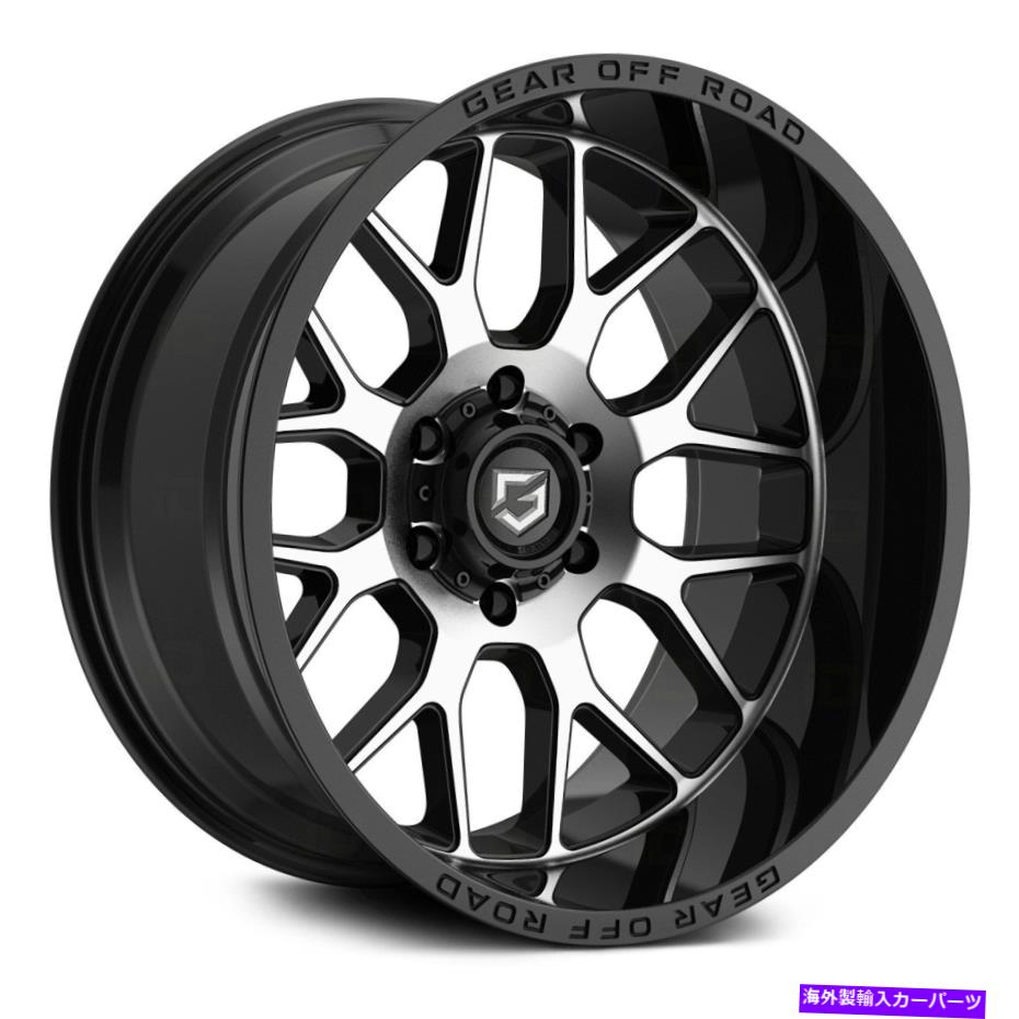 ホイール 4本セット ギアアロイ763MB RAIDホイール20x9(18、6x139.7、106.2)4のブラックリムセット Gear Alloy 763MB RAID Wheels 20x9 (18, 6x139.7, 106.2) Black Rims Set of 4【並行輸入品】|Us Custom Parts Shop USDM