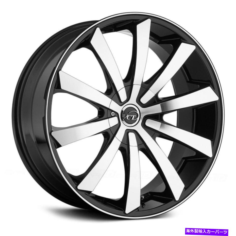 ホイール 4本セット VCT V48ホイール20x8.5(40、5x120.65、73.1)4のブラックリムセット VCT V48 Wheels 20x8.5 (40, 5x120.65, 73.1) Black Rims Set of 4【並行輸入品】|Us Custom Parts Shop USDM