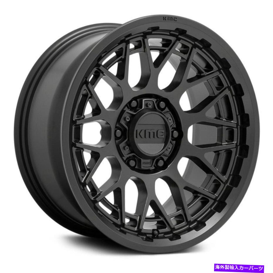 ホイール　４本セット KMC KM722テクニックホイール17x8.5（18、6x139.7、106.1）4のブラックリムセット KMC KM722 TECHNIC Wheels 17x8.5 (18, 6x139.7, 106.1) Black Rims Set of 4【並行輸入品】