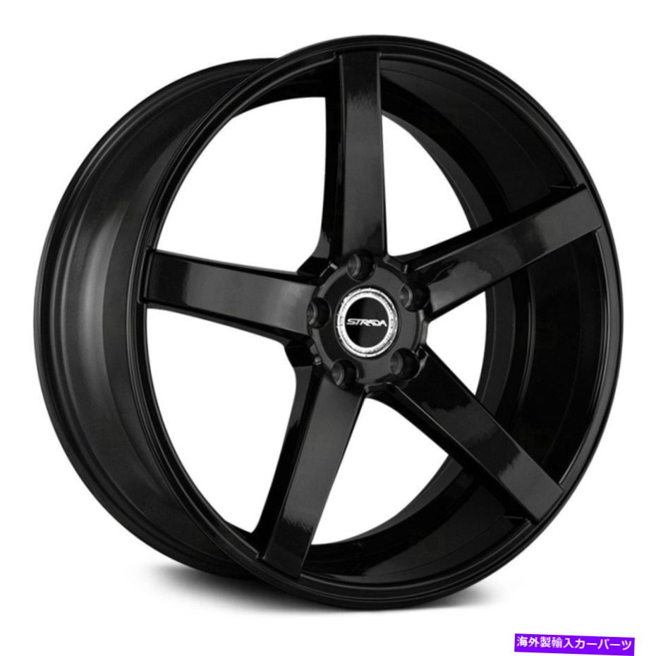 ホイール　４本セット Strada Perfettoホイール22x8.5（40、5x112、72.6）4のブラックリムセット Strada PERFETTO Wheels 22x8.5 (40, 5x112, 72.6) Black Rims Set of 4【並行輸入品】 312,395円