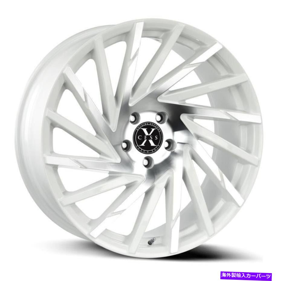 ホイール　４本セット Xcess x02ホイール22x9（15、5x114.3、72.6）4の白リムセット Xcess X02 Wheels 22x9 (15, 5x114.3, 72.6) White Rims Set of 4【並行輸入品】