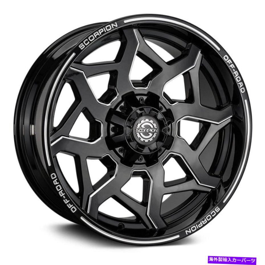 ホイール　４本セット Scorpion Venom Wheels20x9（12、8x170、125.2）4のブラックリムセット Scorpion Venom Wheels 20x9 (12, 8x170, 125.2) Black Rims Set of 4【並行輸入品】｜Us Custom Parts Shop USDM