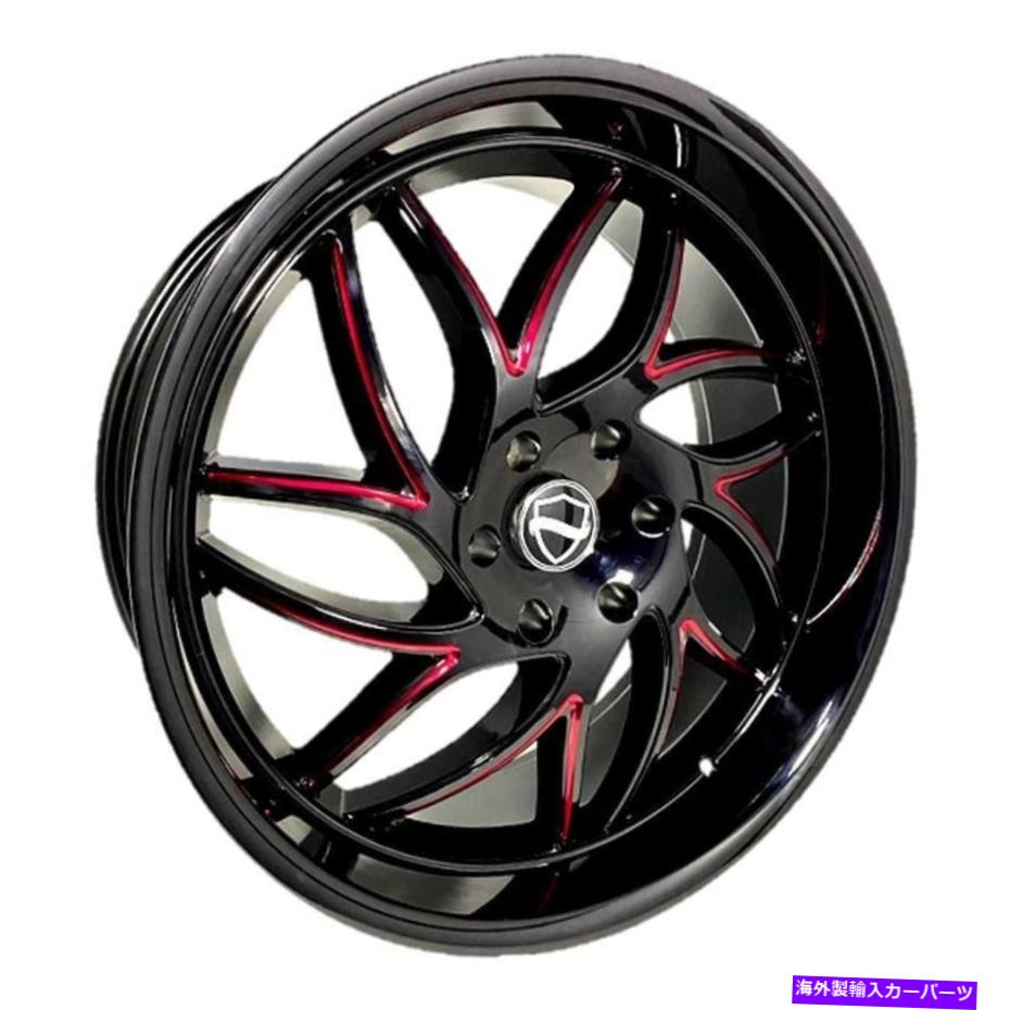 ホイール　４本セット エレガンスマジックホイール20x8.5（35、5x114.3、73.1）4のブラックリムセット Elegance MAGIC Wheels 20x8.5 (35, 5x114.3, 73.1) Black Rims Set of 4【並行輸入品】