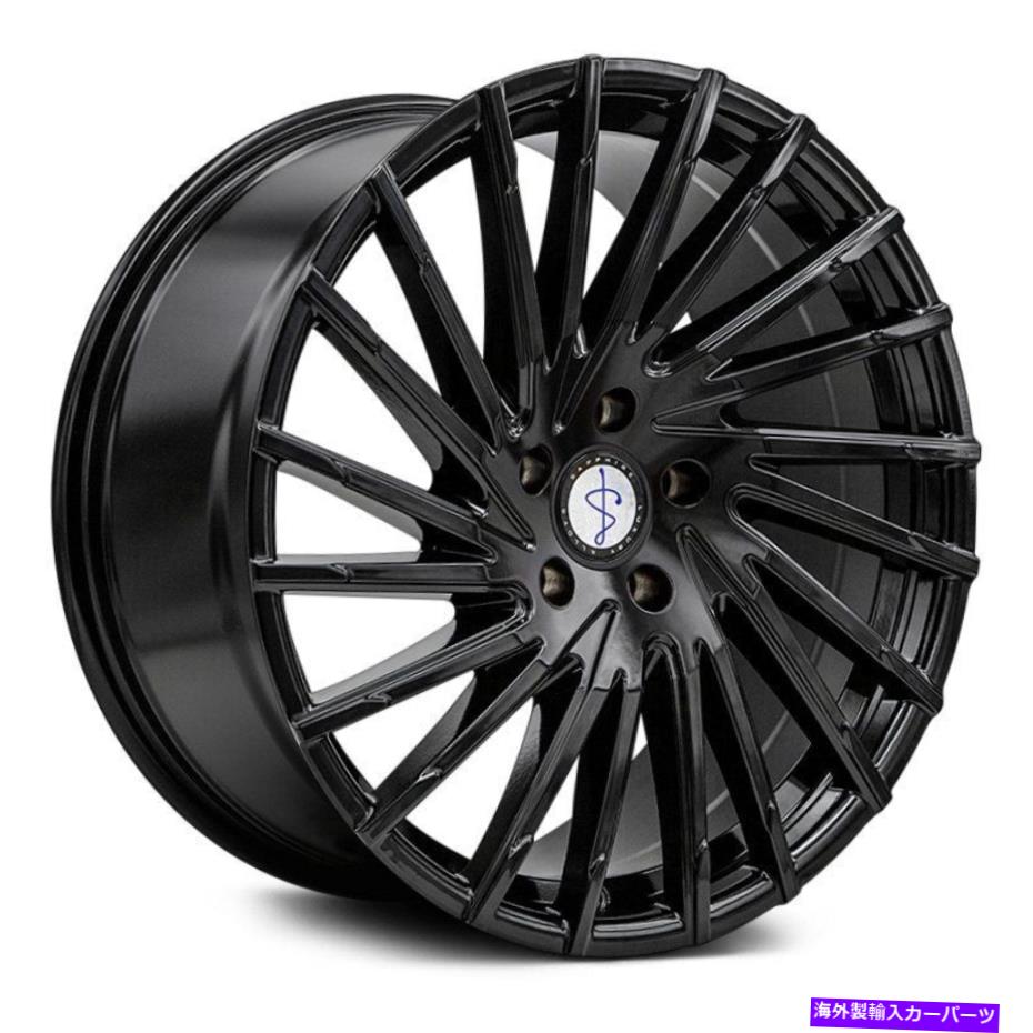 ホイール　４本セット Saphire Luxury Alloys SX06ホイール20x9（35、5x112、66.56）4のブラックリムセット Sapphire Luxury Alloys SX06 Wheels 20x9 (35, 5x112, 66.56) Black Rims Set of 4【並行輸入品】