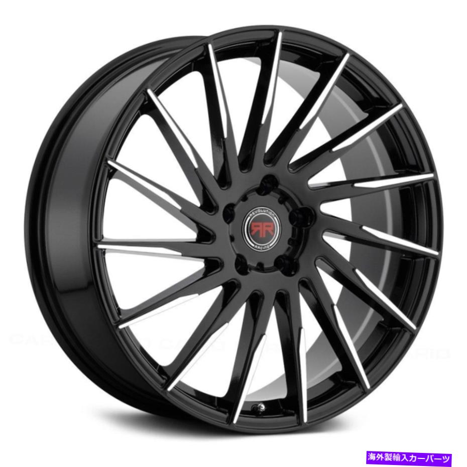ホイール　４本セット Revolution Racing RR15ホイール20x8（40、5x114.3、73.1）4のブラックリムセット Revolution Racing RR15 Wheels 20x8 (40, 5x114.3, 73.1) Black Rims Set of 4【並行輸入品】