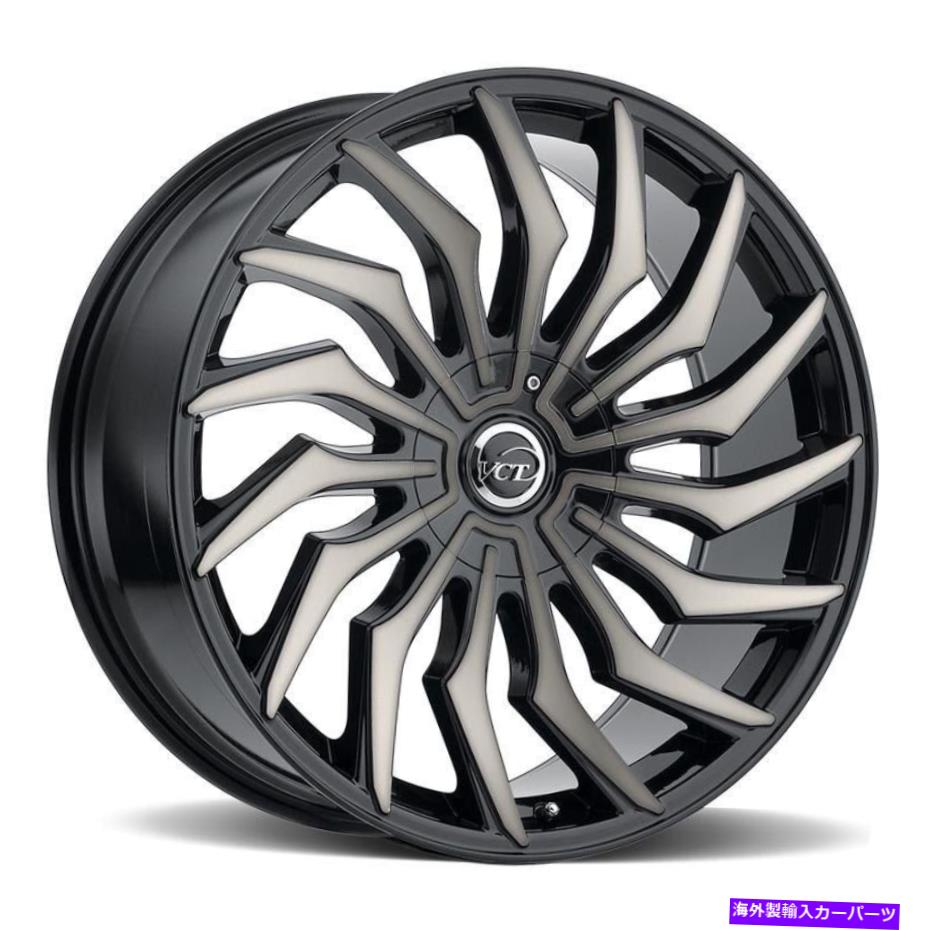 ホイール　４本セット VCTチョッパーホイール20x8.5（40、5x108、73.1）4のブラックリムセット VCT Chopper Wheels 20x8.5 (40, 5x108, 73.1) Black Rims Set of 4【並行輸入品】