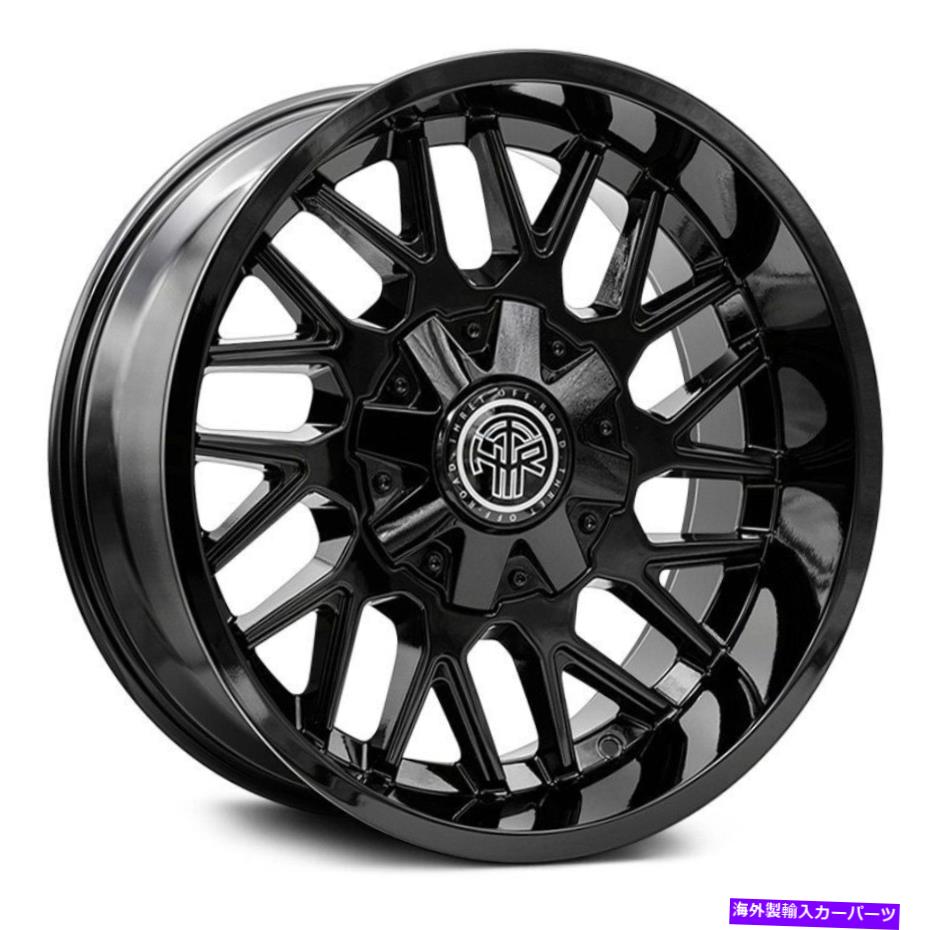 ホイール　４本セット スレットオフロードリボルバーホイール20x10（-21、8x170、125.2）4のブラックリムセット Thret Offroad Revolver Wheels 20x10 (-21, 8x170, 125.2) Black Rims Set of 4【並行輸入品】