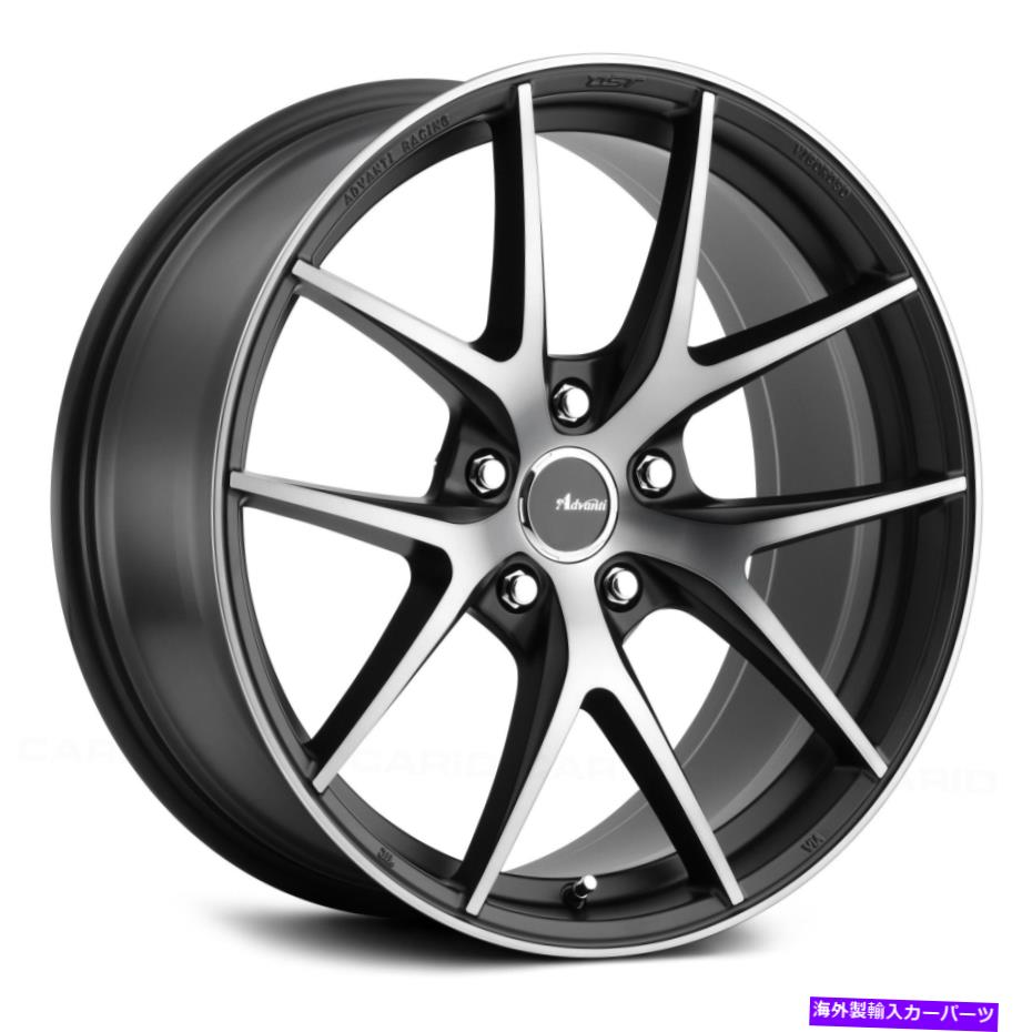 ホイール 4本セット Advanti Racing Vigoroso Wheels 18x9(45、5x112、66.6)4のブラックリムセット Advanti Racing VIGOROSO Wheels 18x9 (45, 5x112, 66.6) Black Rims Set of 4【並行輸入品】|Us Custom Parts Shop USDM