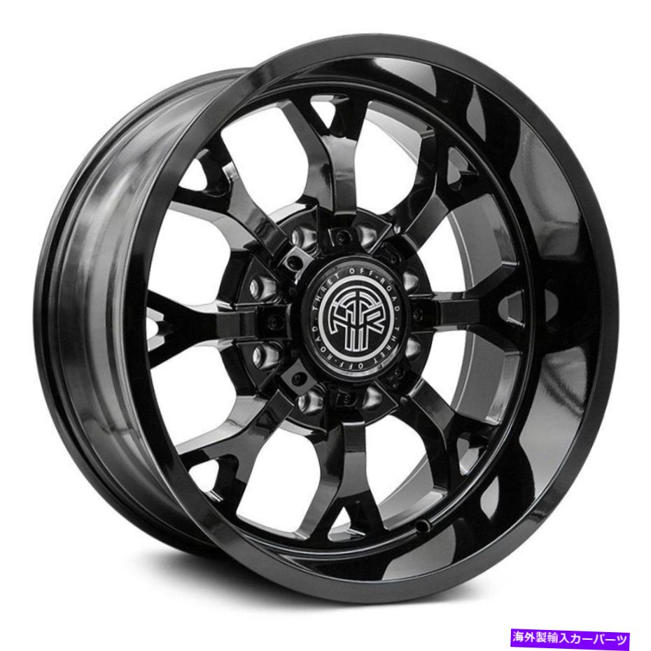 ホイール　４本セット スレットオフロードバイパーホイール20x10（-21、6x139.7、106.1）4のブラックリムセット Thret Offroad Viper Wheels 20x10 (-21, 6x139.7, 106.1) Black Rims Set of 4【並行輸入品】