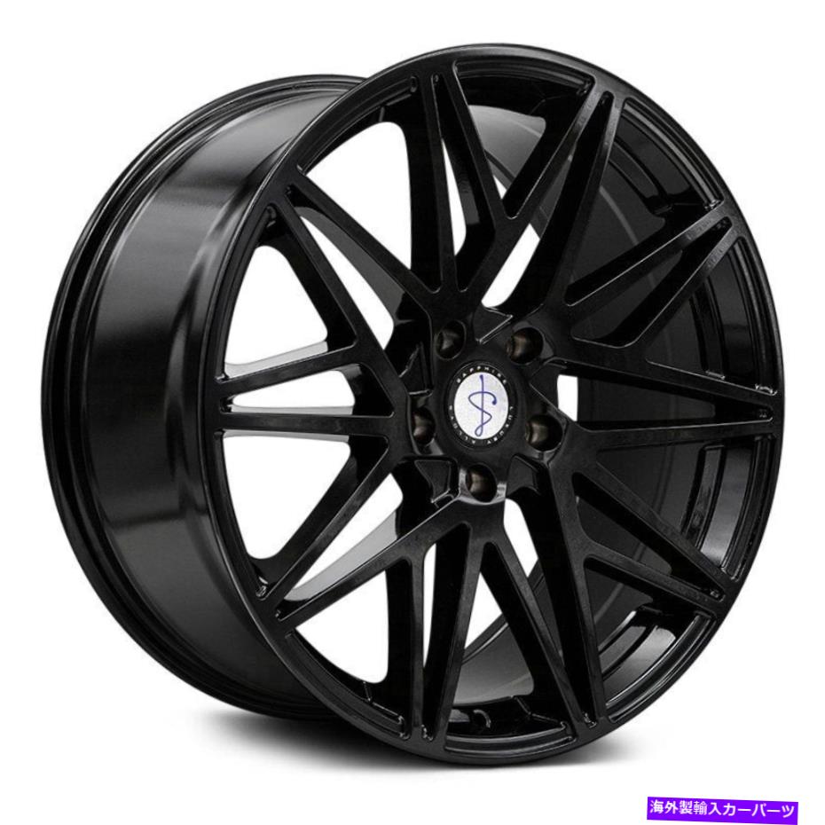 ホイール　４本セット Saphire Luxury Alloys SX05ホイール20x9（35、5x112、66.56）4のブラックリムセット Sapphire Luxury Alloys SX05 Wheels 20x9 (35, 5x112, 66.56) Black Rims Set of 4【並行輸入品】