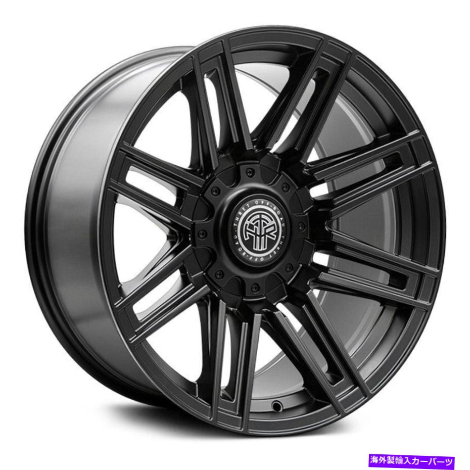 ホイール　４本セット スレットオフロードドロップゾーンホイール20x10（-21、6x139.7、106.1）4のブラックリムセット Thret Offroad Dropzone Wheels 20x10 (-21, 6x139.7, 106.1) Black Rims Set of 4【並行輸入品】