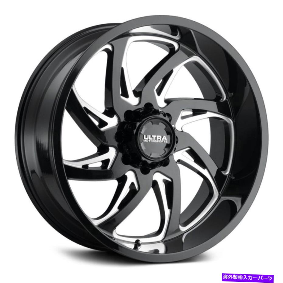 ホイール　４本セット 露出したラグホイールを備えたウルトラ230bm悪役20x9（1、8x165.1）4のリムセット Ultra 230BM VILLAIN with EXPOSED LUGS Wheels 20x9 (1, 8x165.1) Rims Set of 4【並行輸入品】