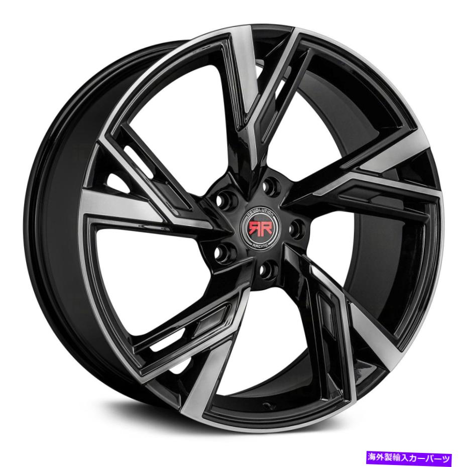 ホイール　４本セット Revolution Racing RR25ホイール20x8（40、5x114.3、73.1）4のブラックリムセット Revolution Racing RR25 Wheels 20x8 (40, 5x114.3, 73.1) Black Rims Set of 4【並行輸入品】