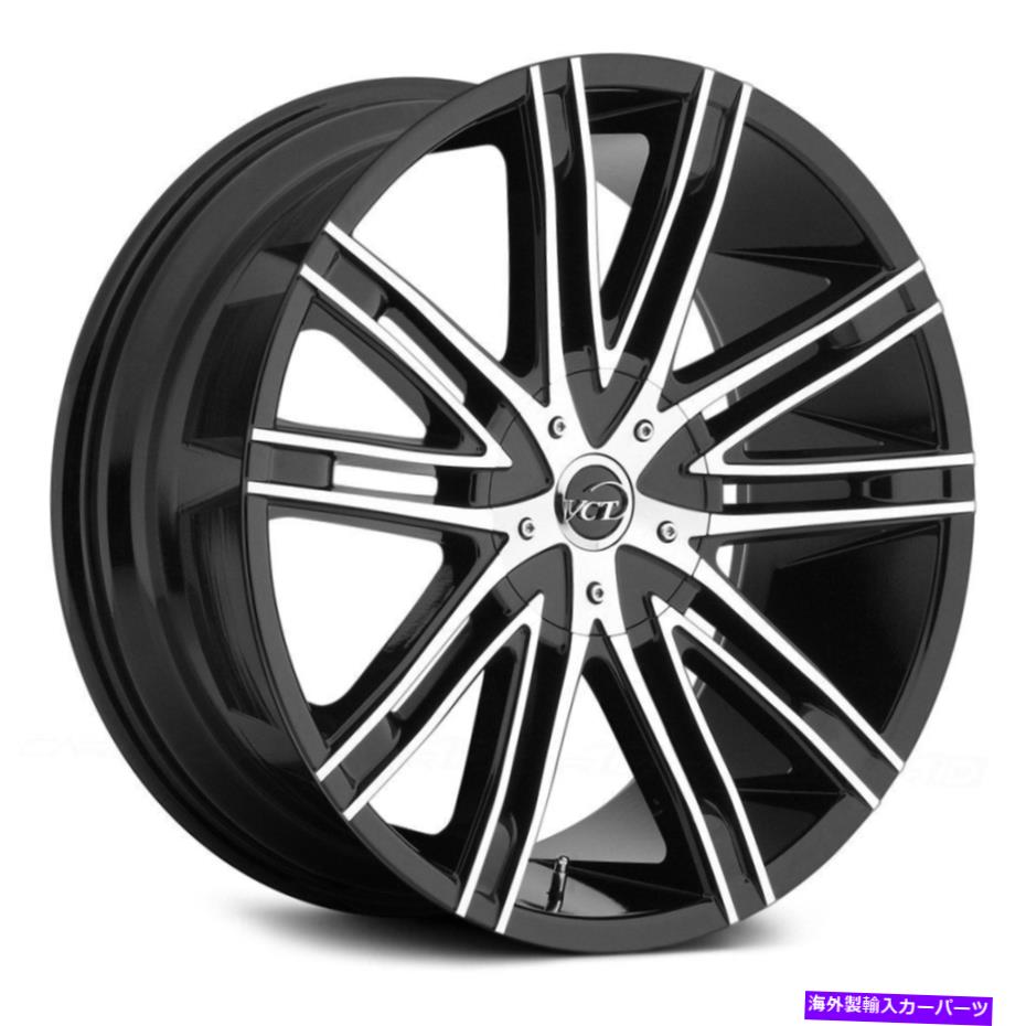 ホイール　４本セット VCT V28ホイール20x8.5（40、5x114.3、73.1）4のブラックリムセット VCT V28 Wheels 20x8.5 (40, 5x114.3, 73.1) Black Rims Set of 4【並行輸入品】