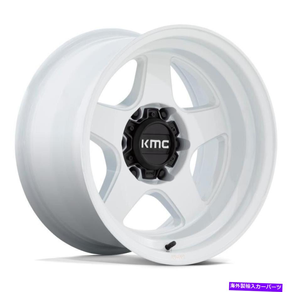 ホイール　４本セット KMC KM728ロボホイール17x8.5（-10、6x139.7、106.1）4の白リムセット KMC KM728 LOBO Wheels 17x8.5 (-10, 6x139.7, 106.1) White Rims Set of 4【並行輸入品】 315,810円