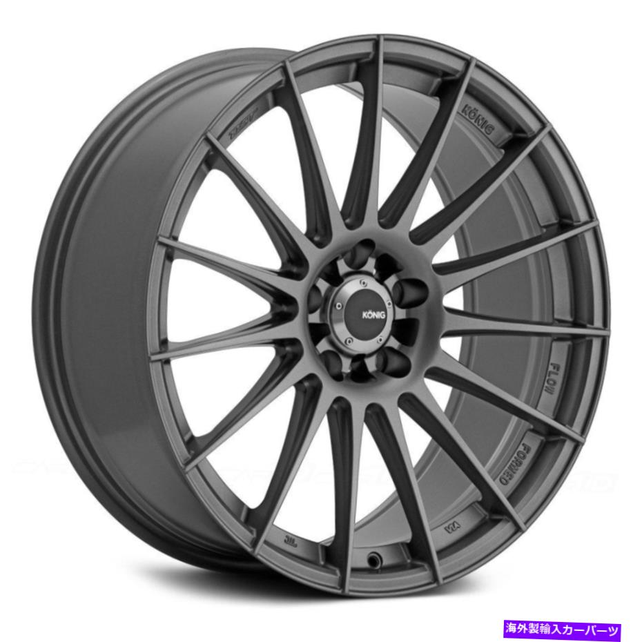 ホイール　４本セット Konig Rennform Wheels 18x8（40、5x100、73.1）4の灰色のリムセット Konig RENNFORM Wheels 18x8 (40, 5x100, 73.1) Gray Rims Set of 4【並行輸入品】｜Us Custom Parts Shop USDM