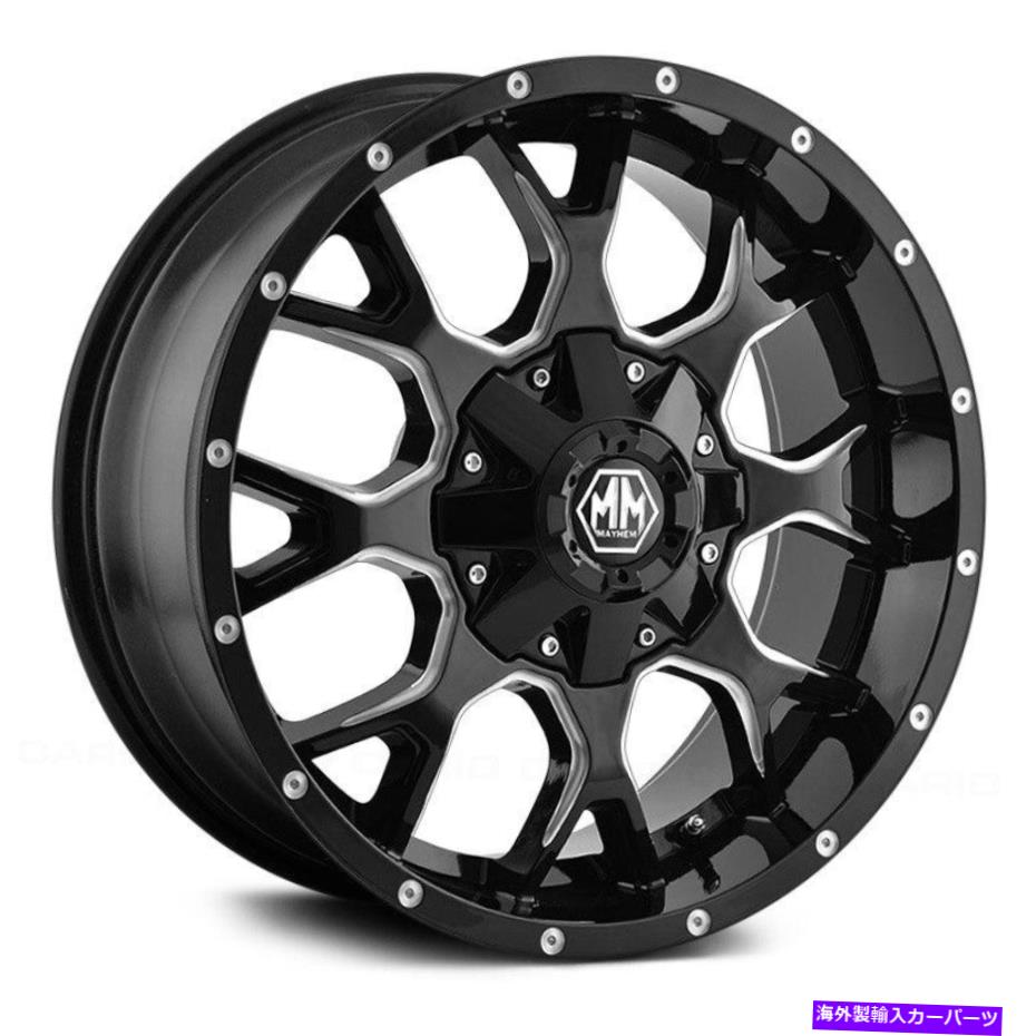 ホイール　４本セット メイヘム8015ウォリアーホイール17x9（18、6x139.7、106）4のブラックリムセット Mayhem 8015 WARRIOR Wheels 17x9 (18, 6x139.7, 106) Black Rims Set of 4【並行輸入品】｜Us Custom Parts Shop USDM