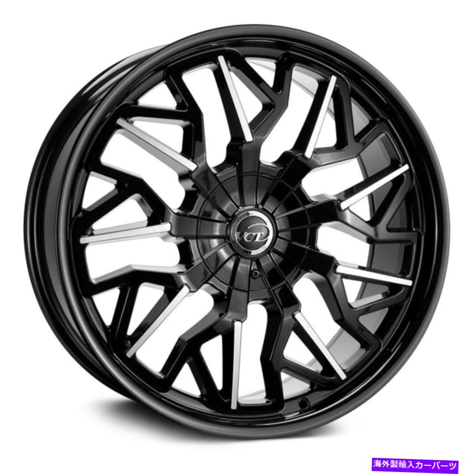 ホイール 4本セット VCTサイクロンホイール20x8.5(40、5x114.3、73.1)4のブラックリムセット VCT CYCLONE Wheels 20x8.5 (40, 5x114.3, 73.1) Black Rims Set of 4【並行輸入品】|Us Custom Parts Shop USDM