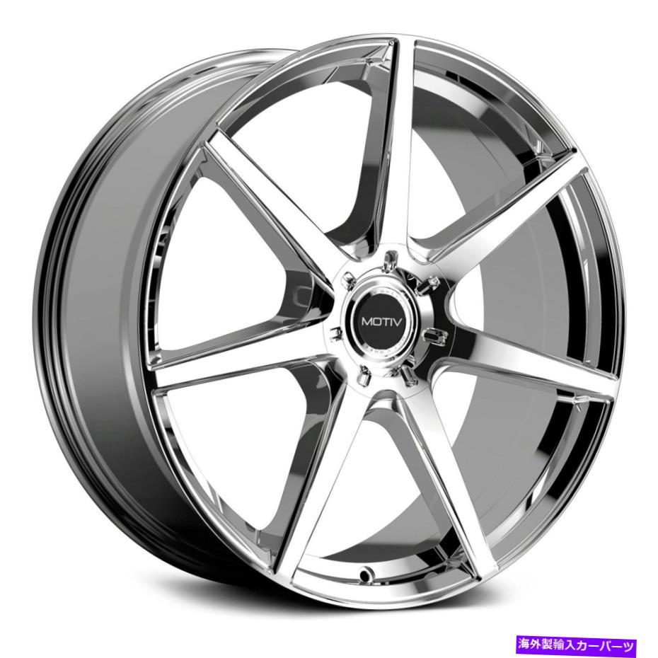 ホイール　４本セット Motiv 432c Rigor Wheels 18x7.5（40、5x110、73.1）4のChrome Rimsセット Motiv 432C RIGOR Wheels 18x7.5 (40, 5x110, 73.1) Chrome Rims Set of 4【並行輸入品】