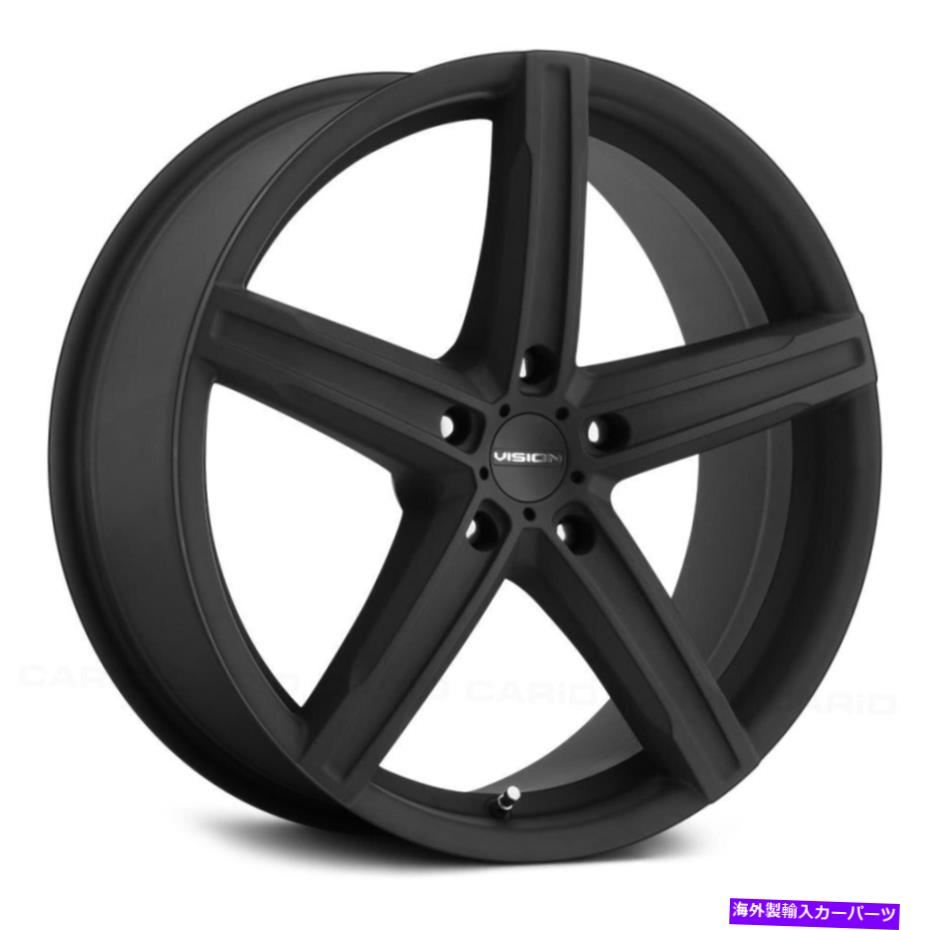 ホイール　４本セット ビジョン469ブーストホイール20x8.5（35、5x112、73.1）4のブラックリムセット Vision 469 BOOST Wheels 20x8.5 (35, 5x112, 73.1) Black Rims Set of 4【並行輸入品】