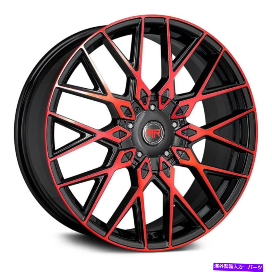 ホイール　４本セット Revolution Racing RR24ホイール20x8（40、5x114.3、73.1）4のブラックリムセット Revolution Racing RR24 Wheels 20x8 (40, 5x114.3, 73.1) Black Rims Set of 4【並行輸入品】