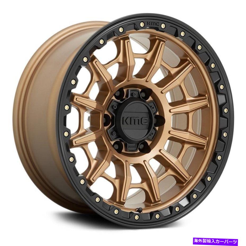 ホイール　４本セット KMC KM547 Carnage Wheels 17x9（0、6x139.7、106.1）ブロンズリムセット4 KMC KM547 CARNAGE Wheels 17x9 (0, 6x139.7, 106.1) Bronze Rims Set of 4【並行輸入品】