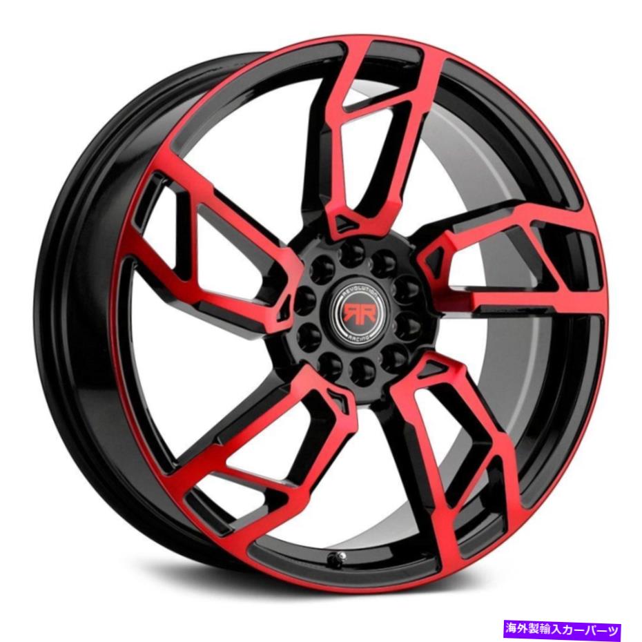 ホイール　４本セット Revolution Racing RR22ホイール20x8（40、5x114.3、73.1）4のブラックリムセット Revolution Racing RR22 Wheels 20x8 (40, 5x114.3, 73.1) Black Rims Set of 4【並行輸入品】