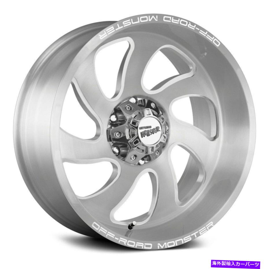ホイール　４本セット オフロードモンスターM07ホイール20x10（-19、5x139.7、78.1）4のシルバーリムセット Off-Road Monster M07 Wheels 20x10 (-19, 5x139.7, 78.1) Silver Rims Set of 4【並行輸入品】｜Us Custom Parts Shop USDM