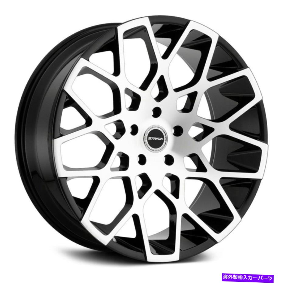 ホイール　４本セット Strada Bucaホイール22x9.5（25、5x120.65、72.6）4のブラックリムセット Strada BUCA Wheels 22x9.5 (25, 5x120.65, 72.6) Black Rims Set of 4【並行輸入品】｜Us Custom Parts Shop USDM
