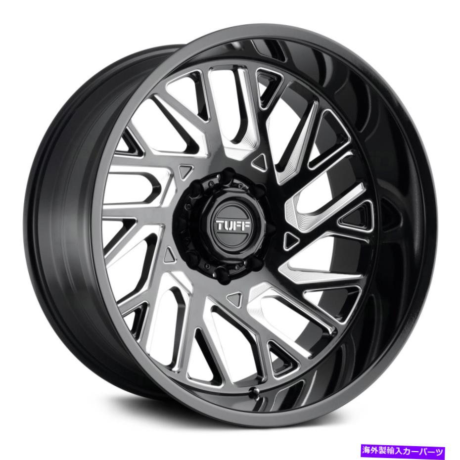 ホイール　４本セット Tuff T4Bホイール20x12（-45、5x127、71.5）4のブラックリムセット TUFF T4B Wheels 20x12 (-45, 5x127, 71.5) Black Rims Set of 4【並行輸入品】