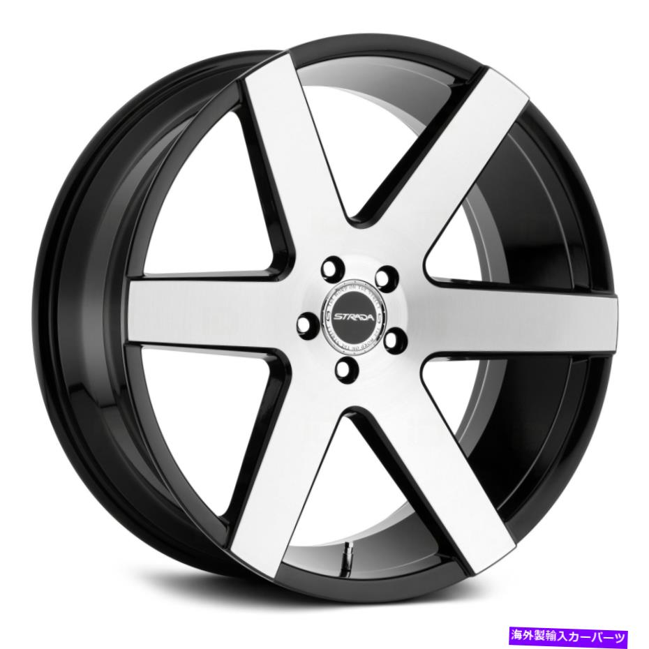 ホイール　４本セット Strada Codaホイール24x10（25、5x120.65、72.6）4のブラックリムセット Strada CODA Wheels 24x10 (25, 5x120.65, 72.6) Black Rims Set of 4【並行輸入品】｜Us Custom Parts Shop USDM