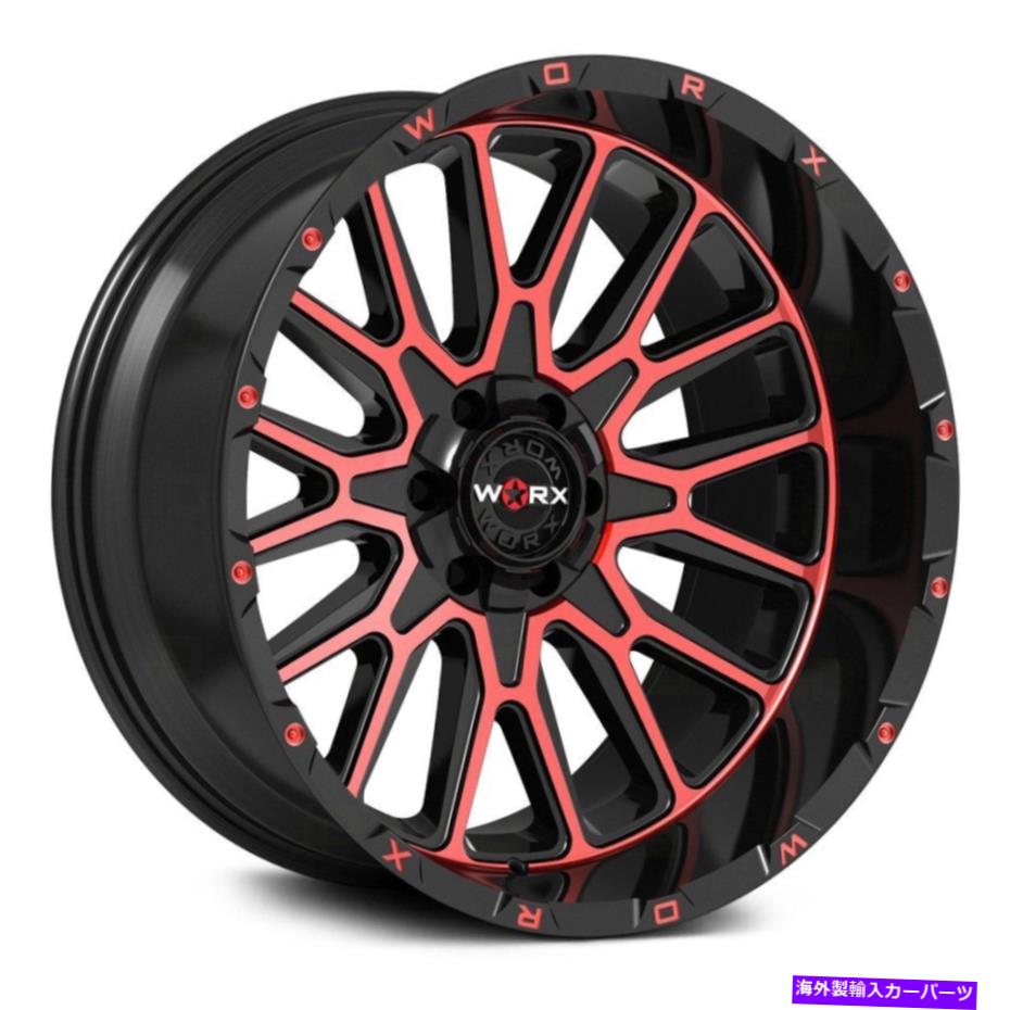 ホイール　４本セット Worx 818MBRホイール20x12（-44、8x165.1、125.2）4のブラックリムセット Worx 818MBR Wheels 20x12 (-44, 8x165.1, 125.2) Black Rims Set of 4【並行輸入品】