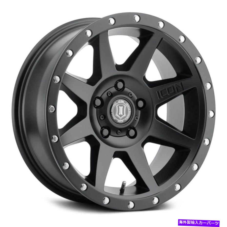 ホイール 4本セット アイコン合金リバウンドホイール17x8.5(6、6x135、87.1)4のブラックリムセット Icon Alloys REBOUND Wheels 17x8.5 (6, 6x135, 87.1) Black Rims Set of 4【並行輸入品】|Us Custom Parts Shop USDM