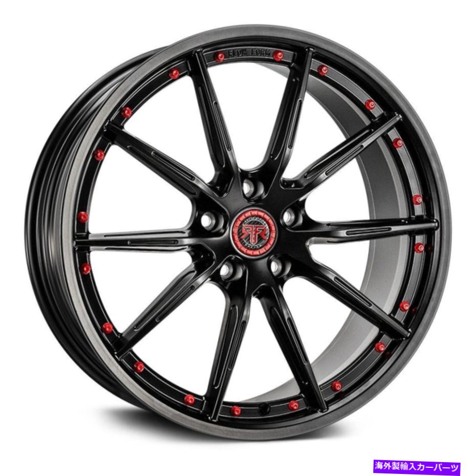 ホイール　４本セット Revolution Racing RF1ホイール20x9（20、5x114.3、71.5）4のブラックリムセット Revolution Racing RF1 Wheels 20x9 (20, 5x114.3, 71.5) Black Rims Set of 4【並行輸入品】