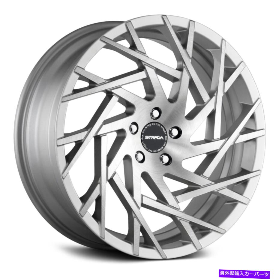 ホイール　４本セット Strada nidoホイール22x9（15、5x114.3、72.6）4のシルバーリムセット Strada NIDO Wheels 22x9 (15, 5x114.3, 72.6) Silver Rims Set of 4【並行輸入品】