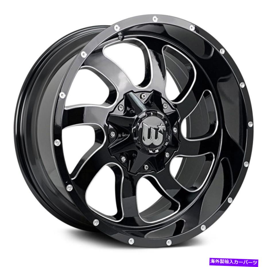 ホイール　４本セット Western Dusty Wheels20x10（-24、5x127、71.5）4のブラックリムセット Western DUSTY Wheels 20x10 (-24, 5x127, 71.5) Black Rims Set of 4【並行輸入品】｜Us Custom Parts Shop USDM