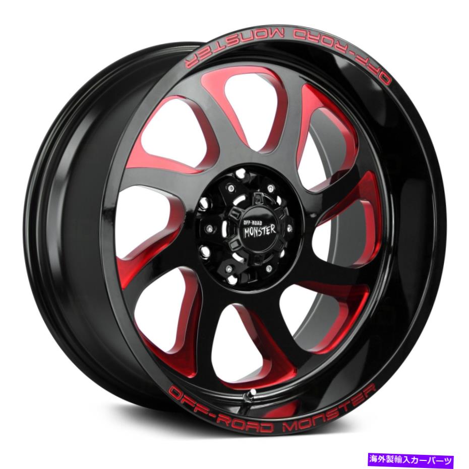 ホイール 4本セット オフロードモンスターM22ホイール20x10(-19、6x139.7、106.4)グロスリムセット4 Off-Road Monster M22 Wheels 20x10 (-19, 6x139.7, 106.4) Gloss Rims Set of 4【並行輸入品】