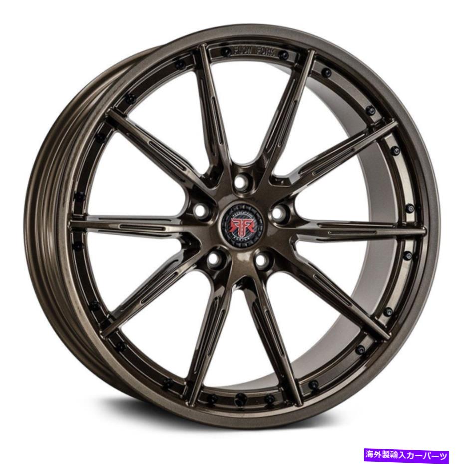 ホイール　４本セット Revolution Racing RF1ホイール20x10.5（22、5x114.3、71.5）4のブロンズリムセット Revolution Racing RF1 Wheels 20x10.5 (22, 5x114.3, 71.5) Bronze Rims Set of 4【並行輸入品】｜Us Custom Parts Shop USDM 338,778円