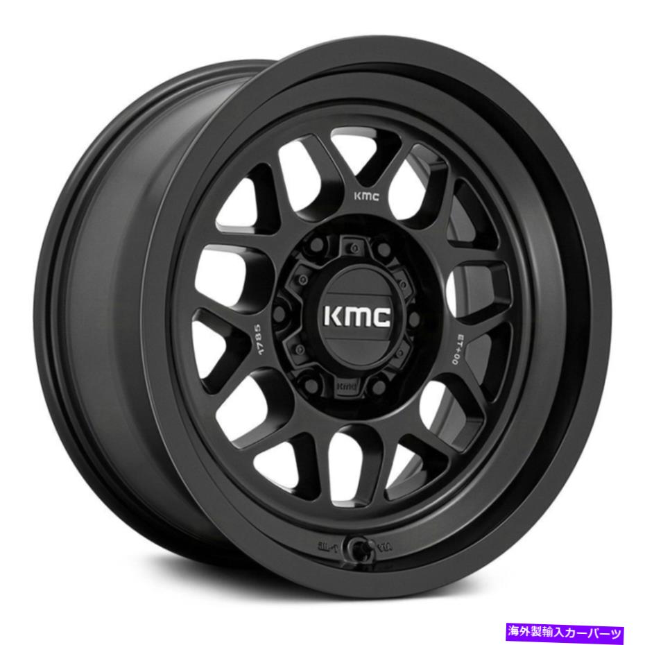 ホイール　４本セット KMC KM725 Terra Wheels20x9（0、6x135、87.1）4のブラックリムセット KMC KM725 TERRA Wheels 20x9 (0, 6x135, 87.1) Black Rims Set of 4【並行輸入品】