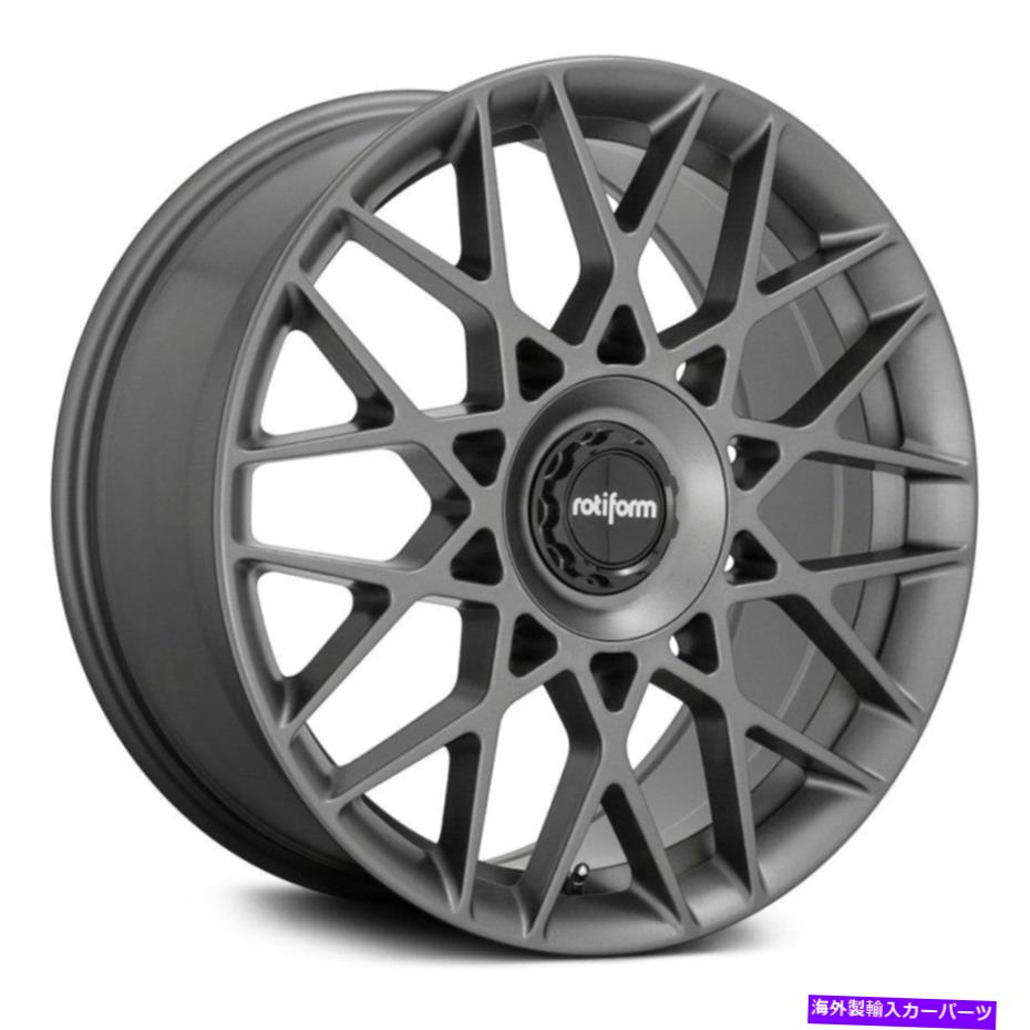 ホイール　４本セット Rotiform BLQ-Cホイール19x8.5（45、5x112、66.56）4の無傷リムセット Rotiform BLQ-C Wheels 19x8.5 (45, 5x112, 66.56) Anthracite Rims Set of 4【並行輸入品】