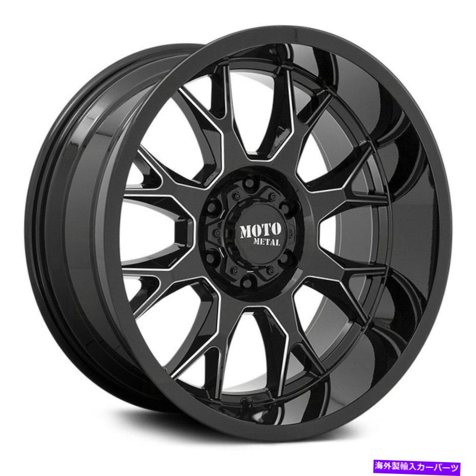 ホイール　４本セット Moto Metal Mo806 Talon Wheels20x9（0、8x170、125.1）4のブラックリムセット Moto Metal MO806 TALON Wheels 20x9 (0, 8x170, 125.1) Black Rims Set of 4【並行輸入品】